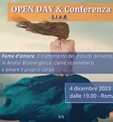 Open Day&Conferenza “Fame d’amore”. Il trattamento dei disturbi alimentari in Analisi Bioenergetica. Come riconnettersi e amare il proprio corpo.